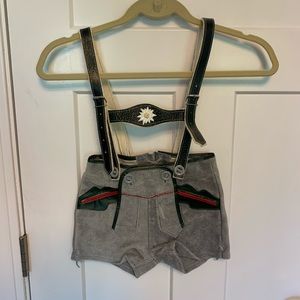 Vintage suede lederhosen and hat
